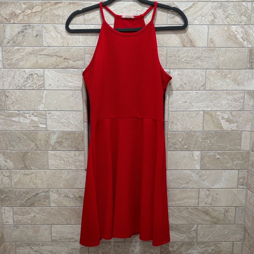 Vibrant Red Sleeveless Dress Size Medium